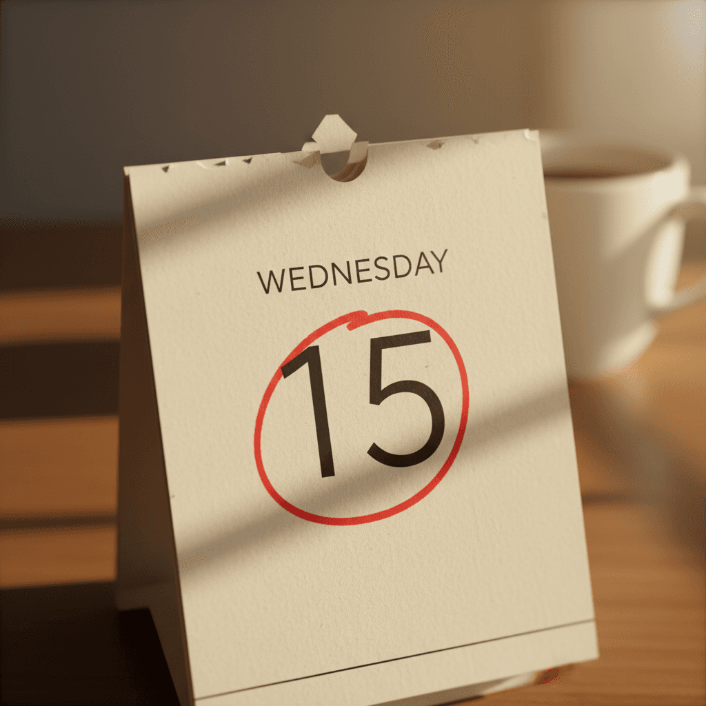 Calendrier avec une date encerclée